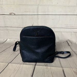 Michael Kors dome leather backpack metallic blue
